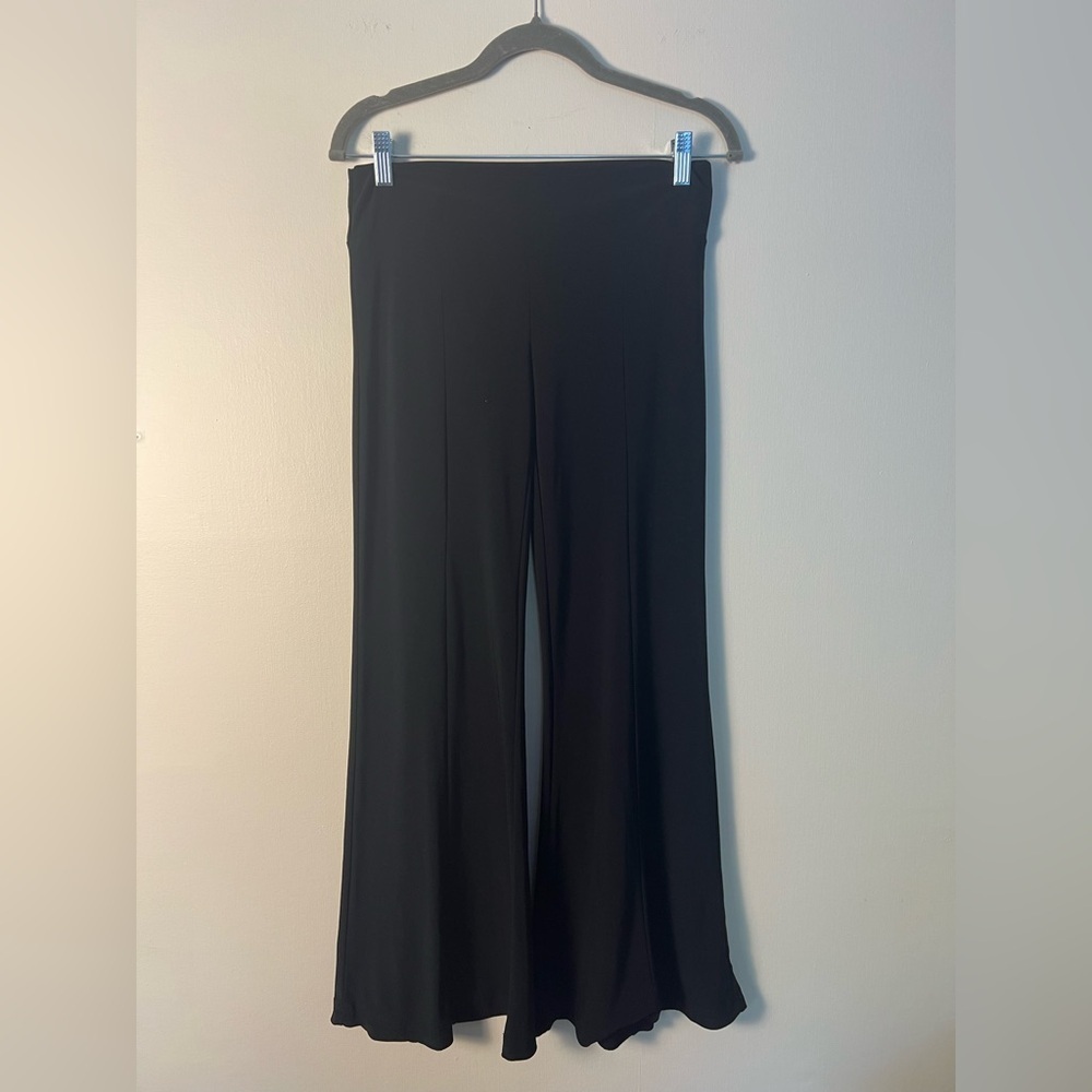 🛍️Freshine Women Black Flare Pants Wide Leg Loose USA Small Casual Y2K Trendy